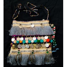 Afghan Tribal Old Coins Vintage Bag # 275
